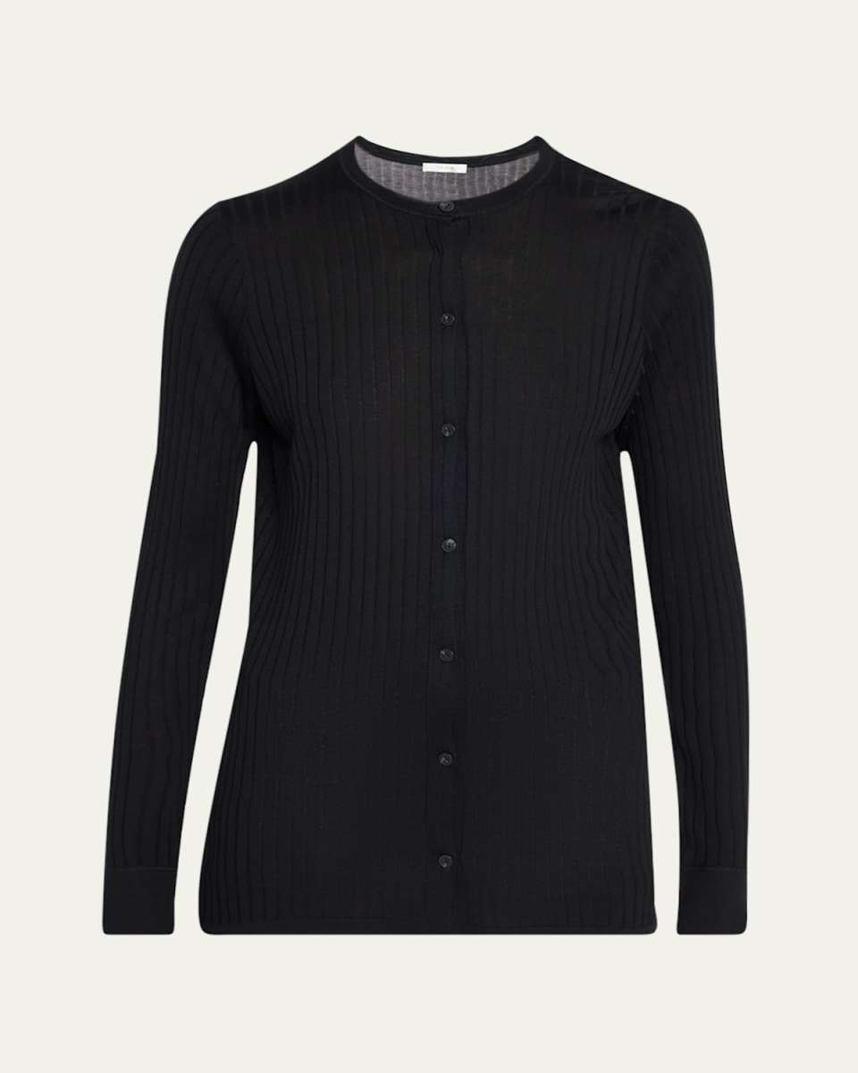 Kanya Wide Rib Crewneck Cardigan